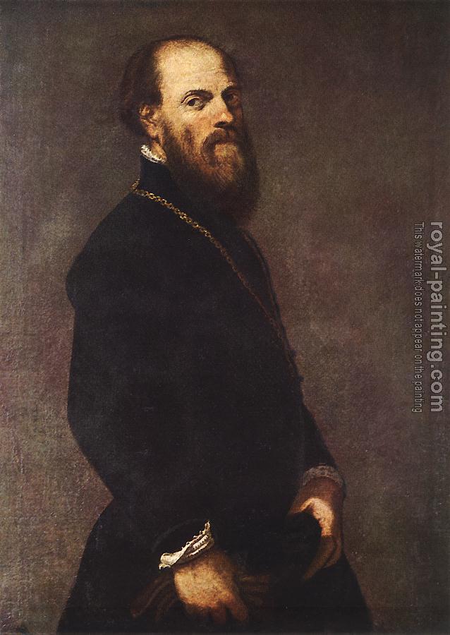 Jacopo Robusti Tintoretto : Man with a Golden Lace